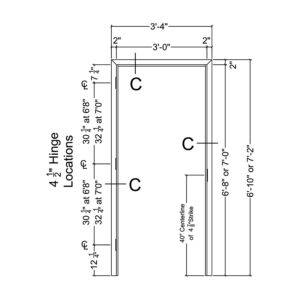 Standard Knockdown Drywall Compression Fit Frame